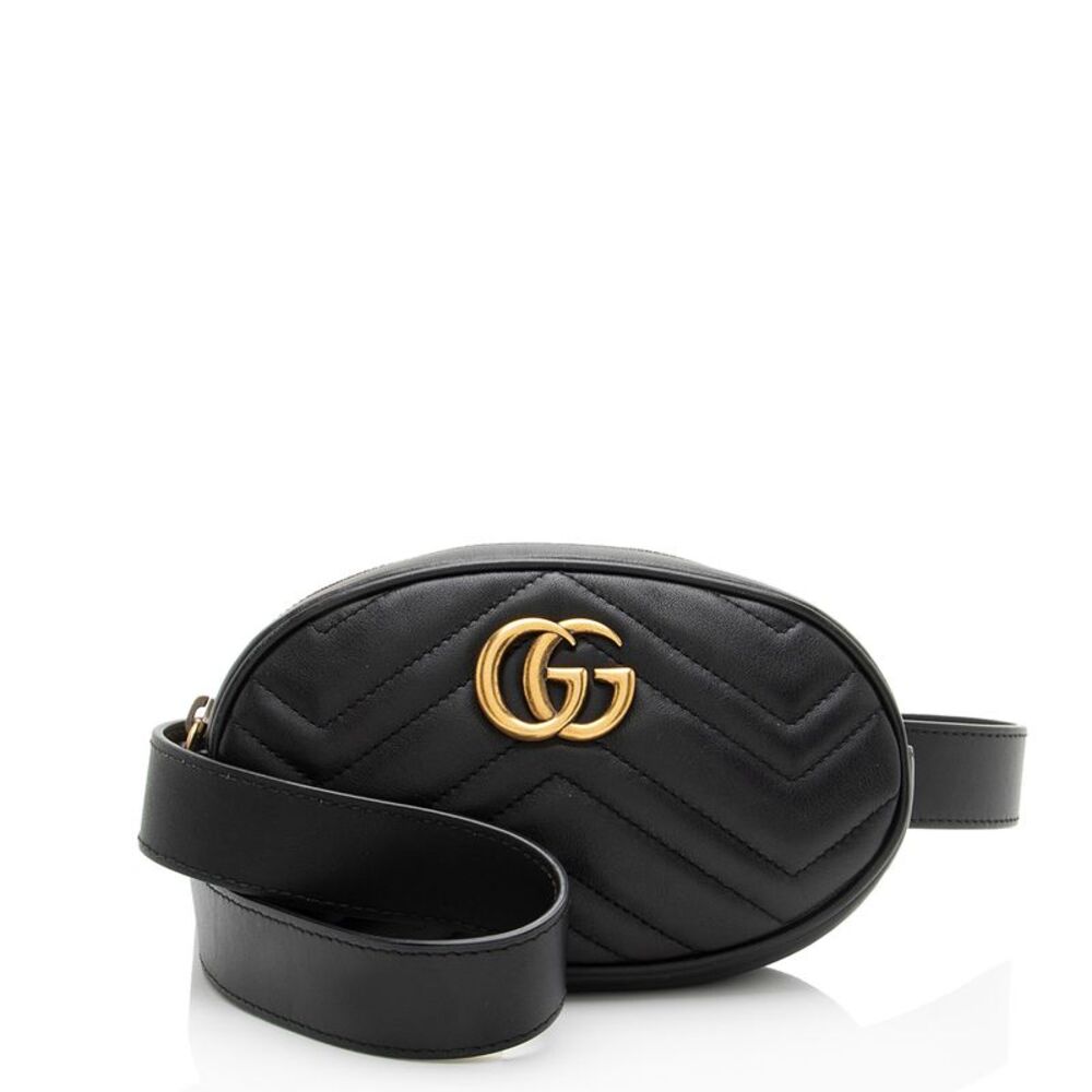 Gucci Matelasse Leather GG Marmont Belt Bag - Size 38 / 95